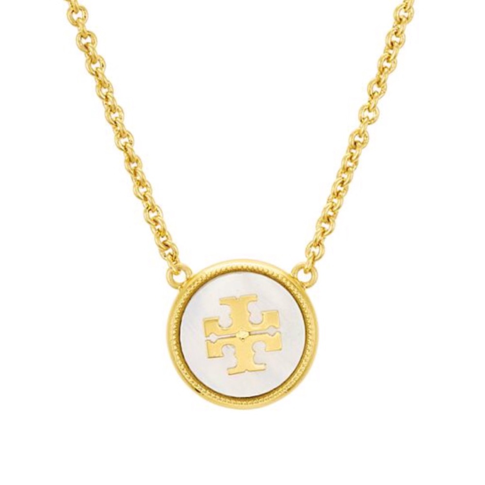 Tory Burch • Semiprecious Logo Pendant Necklace